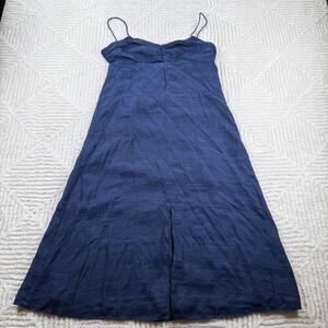 Madewell Dress Womens 0 Blue Jacquard Tie Back Cami Tie Back Summer Luxury L2411